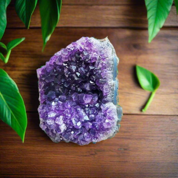 Healing Amethyst Geode – AAA Grade Self-Standing Raw Crystal Cluster (3" | 350–400g)
