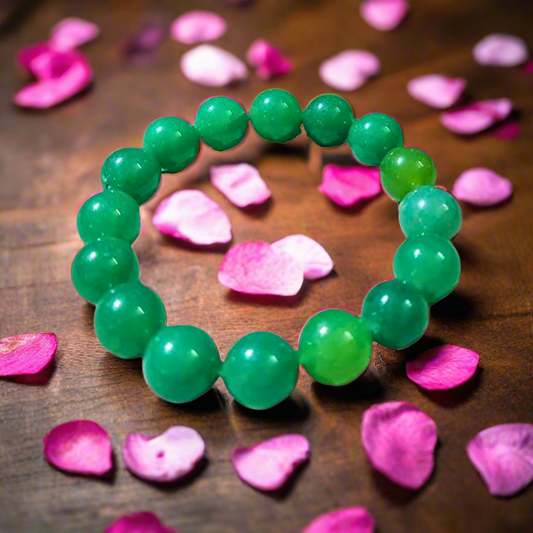 Green Aventurine Bracelet – 10mm Natural Healing Stone Beads for Prosperity, Emotional Healing & Positive Energy