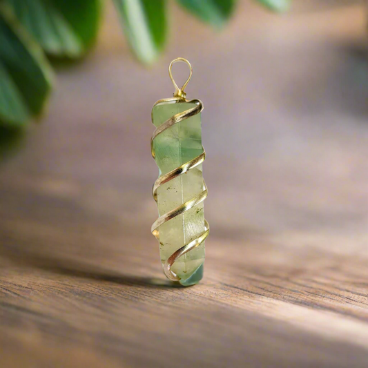 Flourite Spiral Pencil Pendants