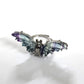 Fluorite Crystal Bat Symbol Ring (adjustable)