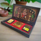 Maa Durga Pocket Temple with Devi Yantra, Mantra & Charan, Gold Plated, 1 Piece 8"x5", Navratri/Diwali Gift
