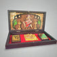 Maa Durga Pocket Temple with Devi Yantra, Mantra & Charan, Gold Plated, 1 Piece 8"x5", Navratri/Diwali Gift