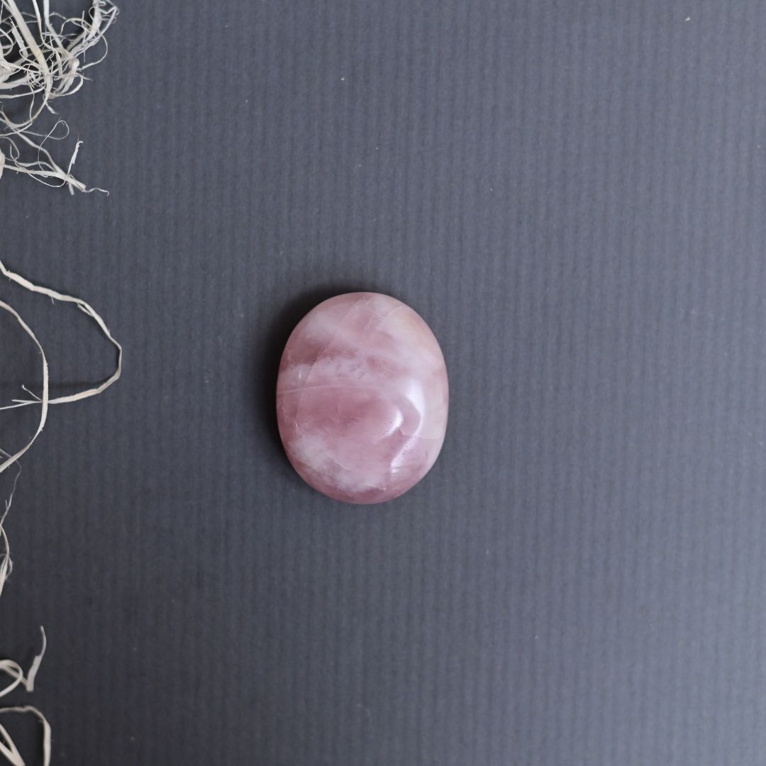 Rose Quartz Healing crystal Palm Stone