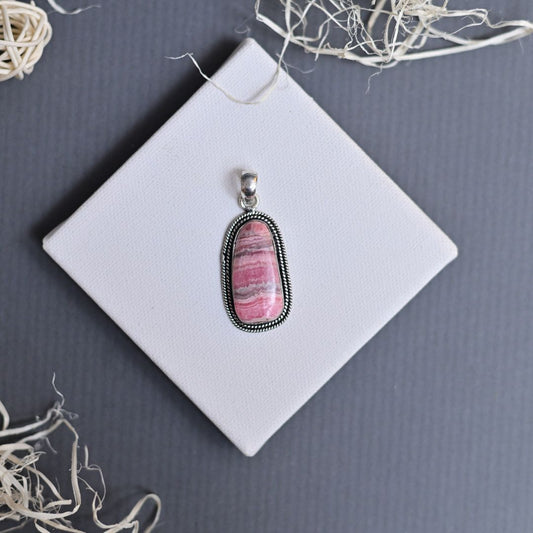 Rhodochrosite crystal Pendant