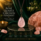 Rose Quartz Cabochon Pendant – Natural Healing Crystal Necklace for Love, Emotional Healing, Heart Chakra & Positive Energy