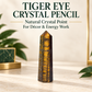 Natural Tiger Eye Crystal Pencil – Healing Gemstone Point for Protection, Confidence, Courage, Wealth, Prosperity, Reiki, Meditation, Chakra Balancing & Positive Energy