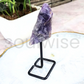 Amethyst Cluster on Metal Stand – 3" Natural Healing Crystal for Home Decor, Meditation, Reiki & Positive Energy