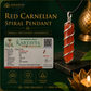Carnelian Crystal Pendant Necklace – Natural Gemstone Jewelry for Energy, Motivation, Confidence & Manifestation