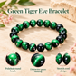 Green Tiger Eye Bracelet 10mm – Natural Stretch Crystal Beads for Protection, Confidence & Positive Energy | Unisex Healing Stone