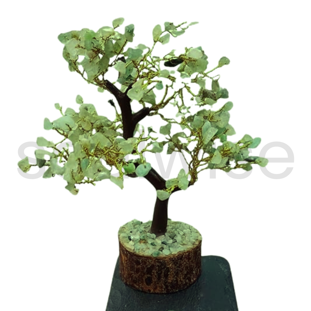 Green Aventurine Crystal Tree - Good Luck Showpiece - Home Decor Items 8-10 Inch