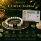 Cancer (Karka Rashi) Zodiac Bracelet – Natural Howlite & Clear Quartz Crystal Bracelet for Calmness, Clarity & Emotional Balance