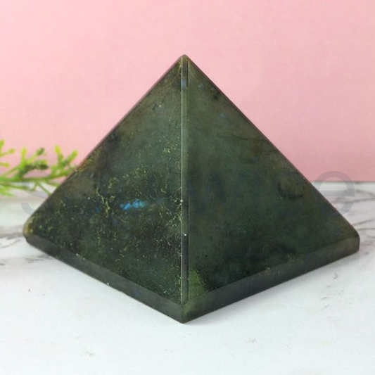 Labradorite Crystal Pyramid – Natural Healing Gemstone for Energy, Meditation & Home Decor