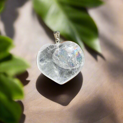 Natural Crystal Heart Pendants – Healing Gemstone Heart Necklaces for Love, Emotional Balance & Positive Energy