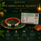 Virgo (Kanya Rashi) Zodiac Bracelet – Natural Carnelian & Clear Quartz Crystal Bracelet for Confidence, Focus & Clarity