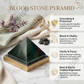 Natural Bloodstone Crystal Pyramid – Gemstone Energy Pyramid for Strength, Vitality & Spiritual Décor