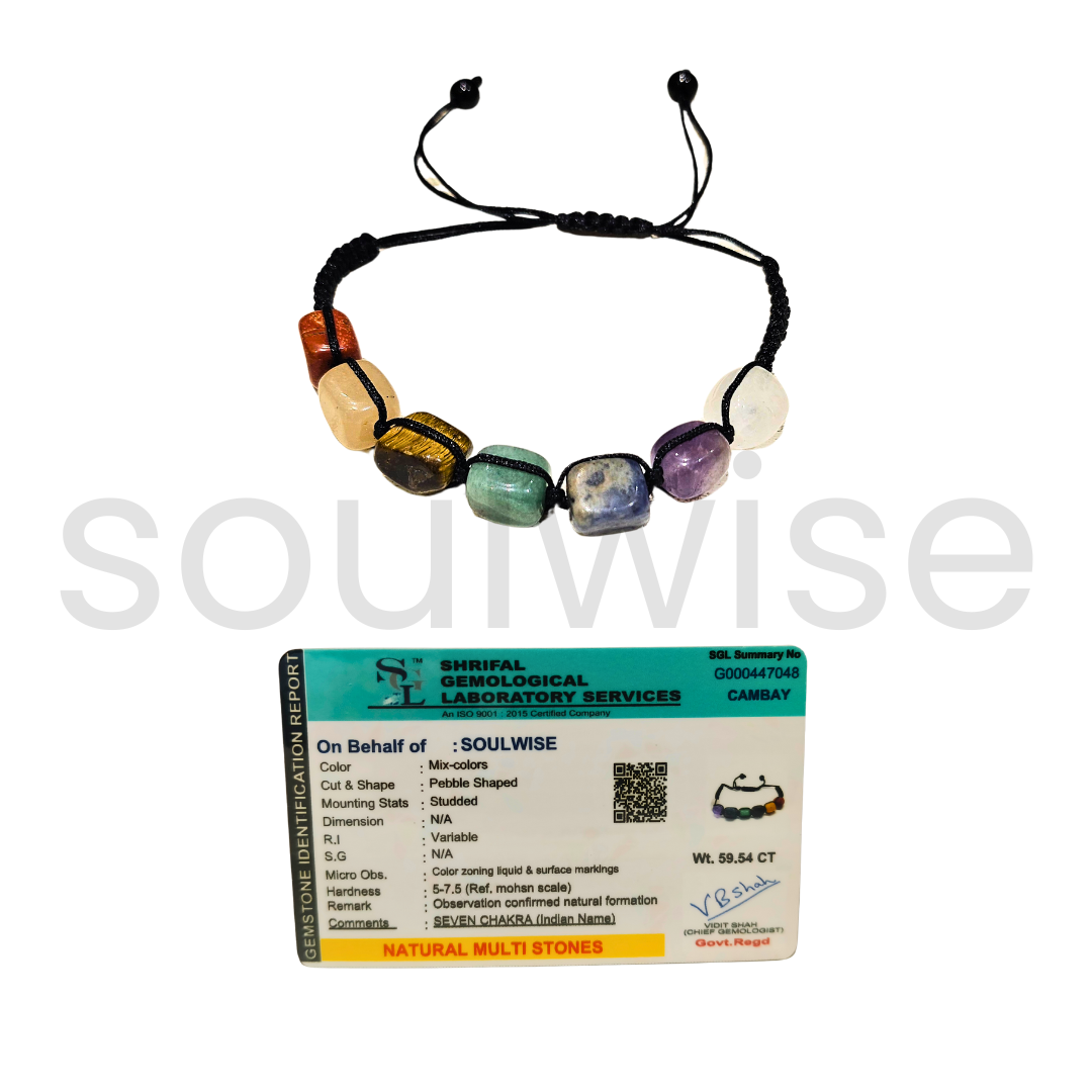 7 चक्र क्रिस्टल I धागा कंगन