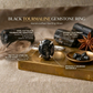 Natural Black Tourmaline Gemstone Ring – Protection,Grounding, Negative Energy & Protection