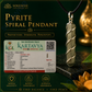 Pyrite Crystal Spiral Pendant Necklace – Natural Healing Stone for Confidence, Focus, Protection & Positive Energy