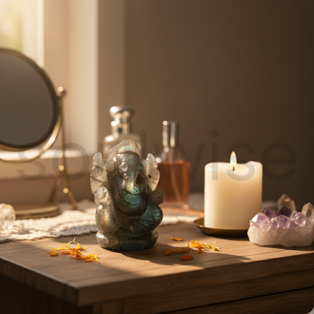 लैब्राडोराइट गणेश 2"