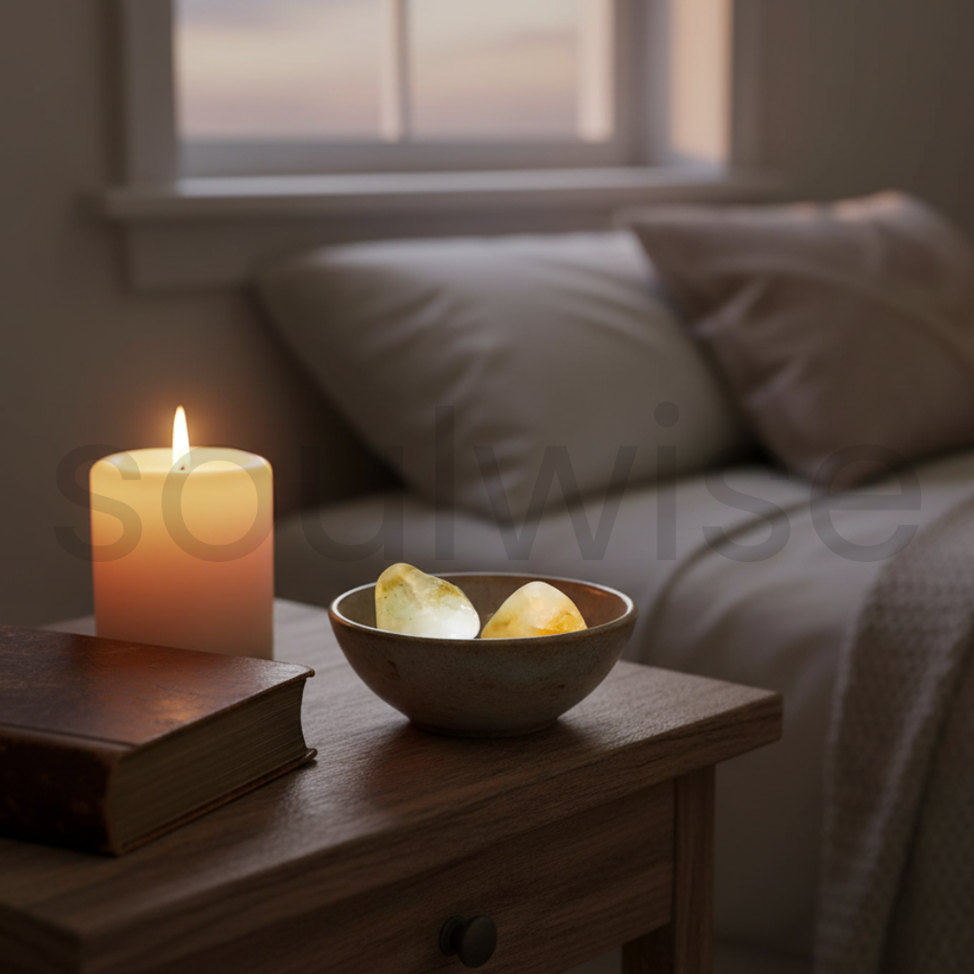 Citrine Big Tumble Stone Set of 2 – Natural Polished Healing Crystals for Abundance, Positivity & Success