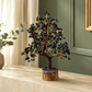 Black Obsidian Crystal Wealth Tree 8 Inch – Black Gemstone Showpiece for Home Décor, Office Desk & Spiritual Gifting