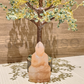 Soulwise Natural Rose Quartz Crystal Buddha Statue – Hand-Carved Healing Stone for Meditation– Peace, Love & Harmony – (10cm,150g)