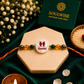 Money Magnet Gemini Rakhi – Green Jade, Citrine, Pyrite & Mother of Pearl Zodiac Rakhi for Prosperity, Communication & Positive Energy