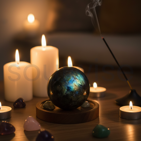Labradorite Natural Healing Crystal Sphere