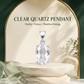 Natural Clear Quartz Gemstone Pendant – Oval-Cut Crystal Jewellery