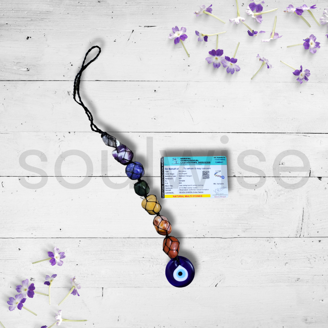 7 चक्र क्रिस्टल हैंगर दरवाजा और कार सजावट, प्रमाणित