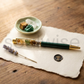 Dhan Yog Crystal Pen with Natural Gemstone Chips Money Magnet Prosperity Pen