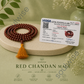 Red Sandalwood Mala (Lal Chandan Mala) 8mm – Natural Wooden Prayer Mala for Meditation, Mantra Chanting, Yoga & Spiritual Wellness