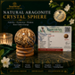 Brown Aragonite Crystal Sphere – Natural Healing Crystal Ball for Grounding, Emotional Balance, Stability & Positive Energy | Polished Gemstone Sphere for Meditation, Reiki & Home Décor