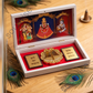 Jai Shree Shyam Baba Temple Box with Golden Charan Paduka – Premium Khatu Shyam Ji Spiritual Gift & Devotional Keepsake for Home, Office & Pooja Room