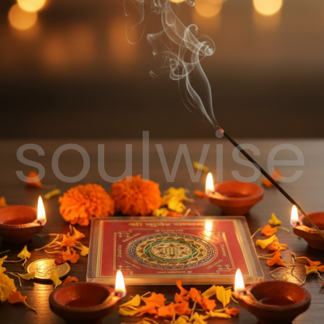 Auspicious Diwali Gift for Abundance & Success | Shree Kuber Yantra for Wealth & Prosperity | Energized Gold-Plated Yantra