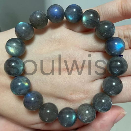 Labradorite 10mm bracelet for Good Relationship, Happiness, Health, and Wealth.