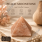 Natural Peach Moonstone Crystal Pyramid – Gemstone Energy Pyramid for Inner Harmony, Intuition & Spiritual Décor