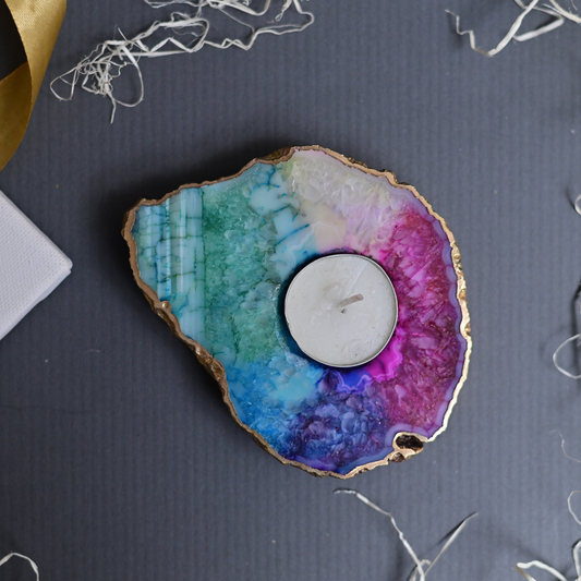 Agate T-Light Holder