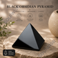 Natural Black Obsidian Crystal Pyramid – Gemstone Energy Pyramid for Protection, Grounding & Spiritual Décor