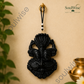 Black Tourmaline Crystal Face Carving – Natural Healing Crystal Décor for Protection, Grounding & Positive Energy