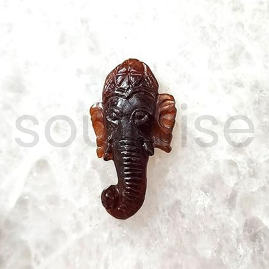 Gomedh Ganesha Head Cabochon – 37 Carats