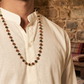 Karungali Ebony Wood & Rudraksha Mala 8mm Bead Jaap mala for Protection against Evil Eye, Black Magic, Financial Growth, Prosperity for Men & Women
