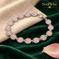 Natural Rose Quartz Chain Bracelet – Pink Healing Crystal Jewelry for Love, Self-Love, Emotional Balance, Relationship Harmony, Heart Chakra & Positive Energy | Elegant Bracelet for Women & Girls