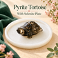 Pyrite Tortoise with Selenite Plate – Crystal Turtle Showpiece for Home Décor, Office Desk & Spiritual Gifting