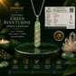Green Aventurine Pencil Pendant with Spiral Wire Wrap – Natural Crystal Healing Necklace for Luck, Prosperity & Heart Chakra