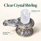 Clear Quartz Shivling 540g with Silver-Plated Base – Crystal Shiva Lingam for Home Mandir, Puja & Gifting