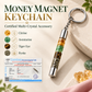 Money Magnet Natural Crystal Chips Keychain – Prosperity-Themed Gemstone Keyring for Keys, Bags & Spiritual Gifting
