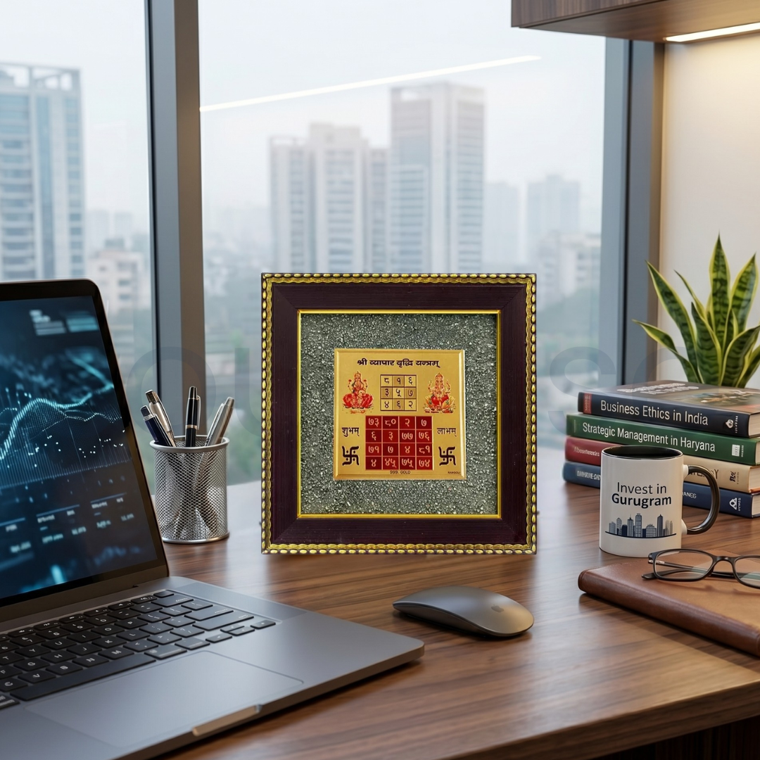 Vyapar Vridhi Yantra Frame | Spiritual Vastu Décor for Business Growth, Prosperity & Positive Energy