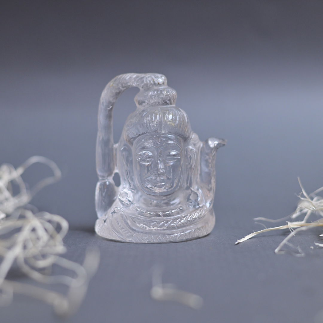 Clear Quartz Lord Shiva Idol