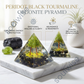 Peridot & Black Tourmaline Orgonite Pyramid – Crystal Energy Pyramid for Protection, Balance & Spiritual Décor